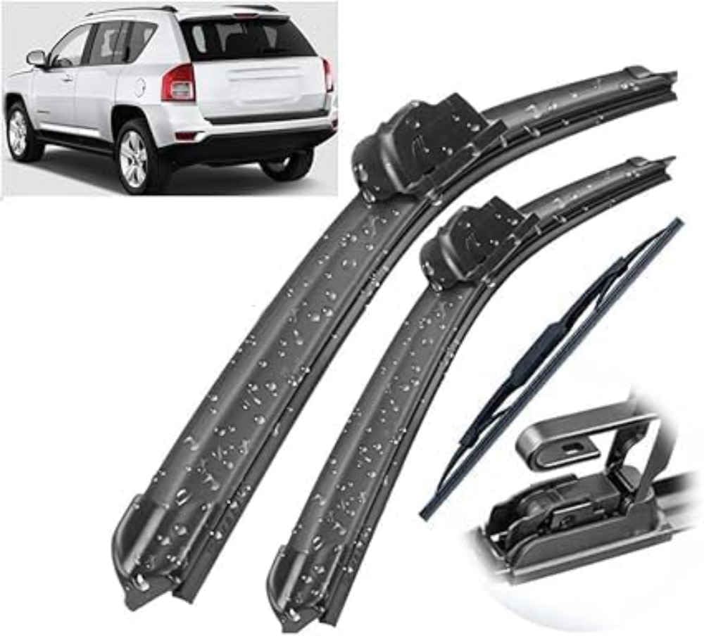 Nysldsco Normal Premium Exact Fit Windscreen Wiper Blades For Jeep Compass Mk49 2006-2016 Durable Natural Rubber Easy Fit For A Quiet And Streak Free Wipe