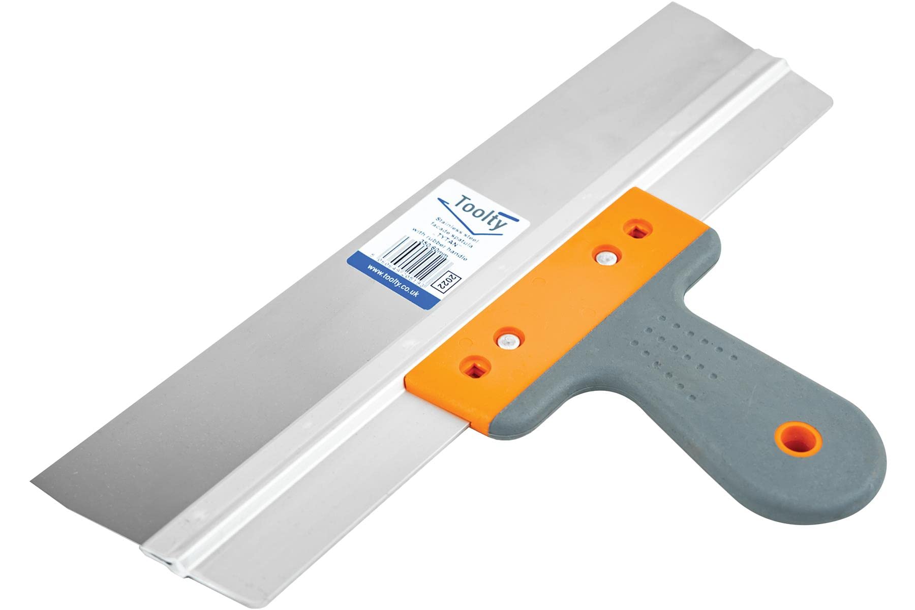 Toolty Multi-Colour Stainless Steel Taping Knife, Flexible Wall Putty Knife, Drywall Scraper, Finishing Coat Spatula - 350Mm (13.78") - Aluminum - Diy - Tlty-2022