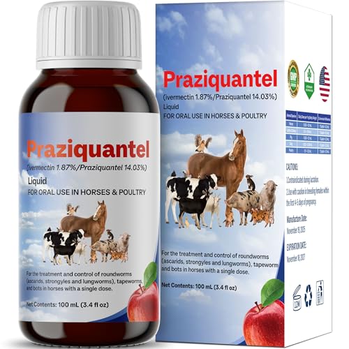 Praziquantel for Horse & Poultry Supports Digestive Balance & Routine Internal Care 100ml