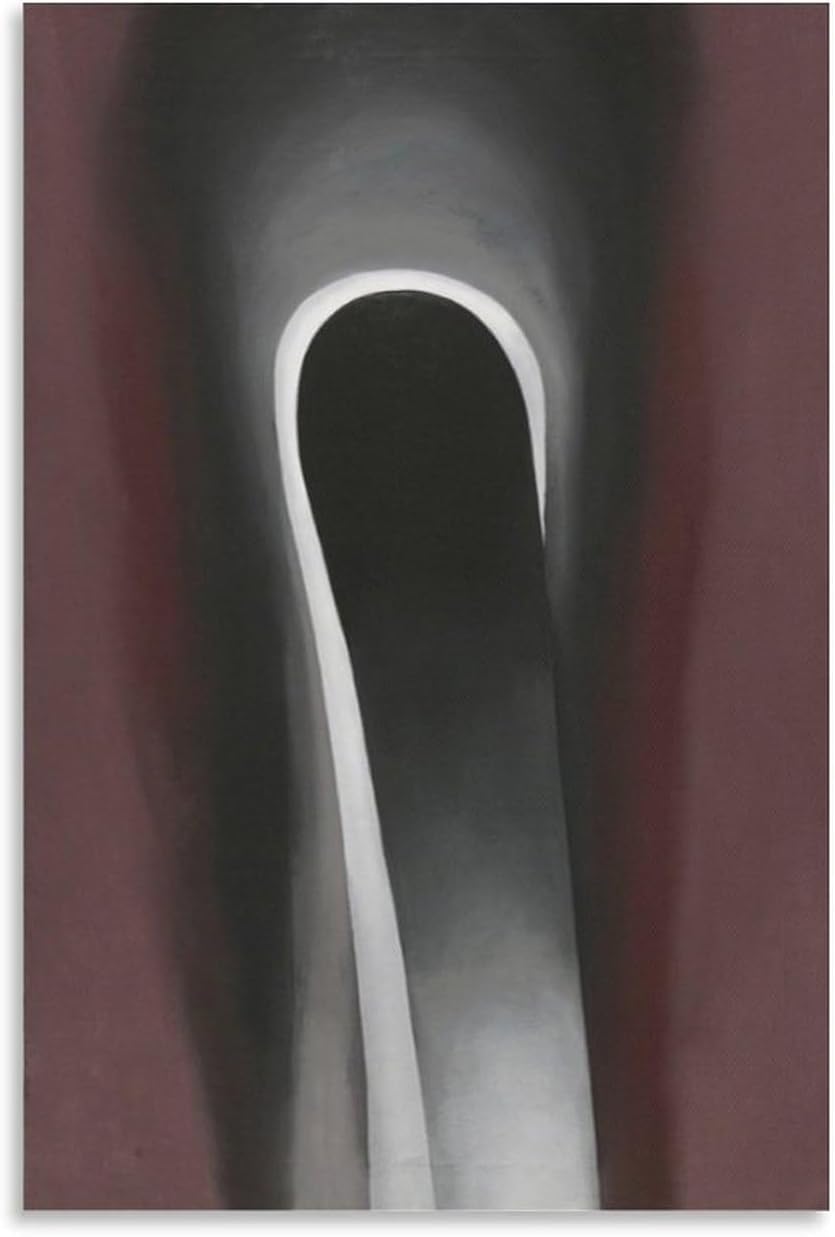 Orjdjz Wxkbl Georgia O'Keeffe Canvas Wall Art Georgia O'Keeffe《Purplr White》Poster and Prints Aesthetic Painting for Home Decor Picture 40x60cm Frameless