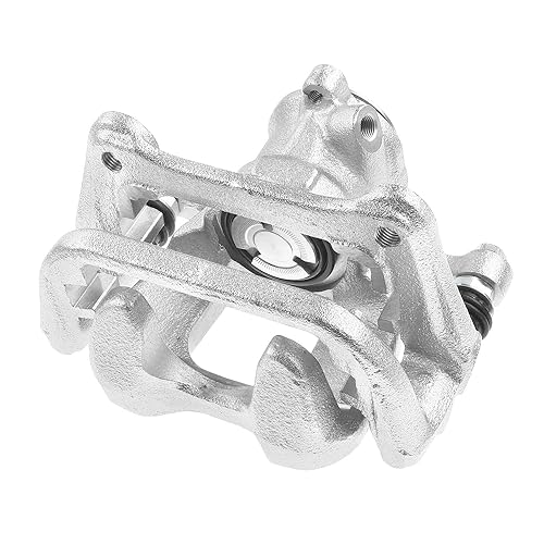 Image of Detroit Axle - Rear Right Brake Caliper for 17-20 Jeep Compass, 16-20 500X, 15-22 Renegade Disc Brake Caliper w /Bracket 2018 2019 Replacement Passenger Side Assembly