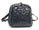 Reißverschluss Longzibog Dual verstellbare Schultergurte und Hängeschlaufenband Mode Simple Style Fashion Tote Top Handle Schulter Umhängetasche Satchel Schwarz