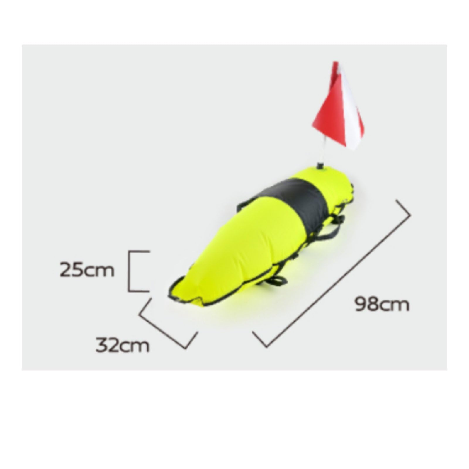 Gralara Tauchen Rettungsboje Aufblasbare Boje Signalboje Markierungsboje mit Flexibler Konstruktion aus TPU Und Nylon für Sichtbarkeit Und Positionsmarkierung