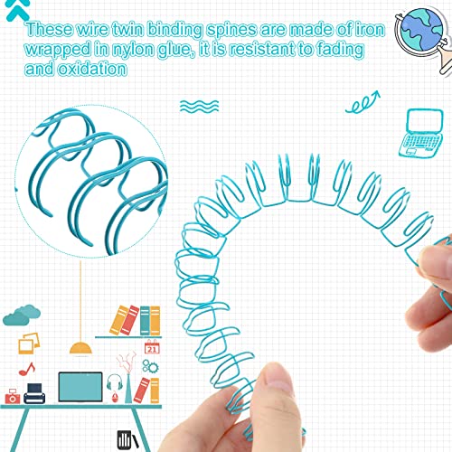 image for CHENGU 20 Pcs Cinch Wire Binding Wire Twin Binding Spines Twin Loop Wi