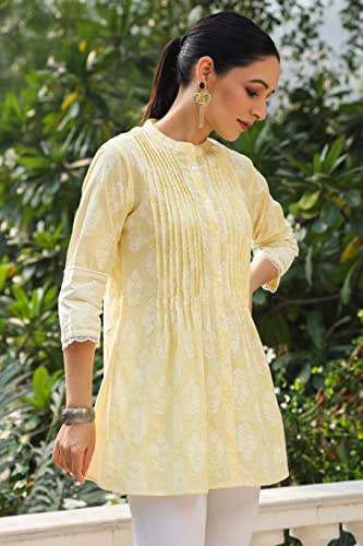 Image of Juniper Black Cambric Floral Print A-Line Tunic with Hair-Band