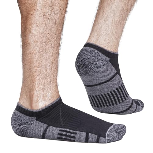 Men's Ankle Socks Cushioned Running Socks Breathable Anti-Odor Low Cut Athletic Socks For Men, 5 Pairs/Box2