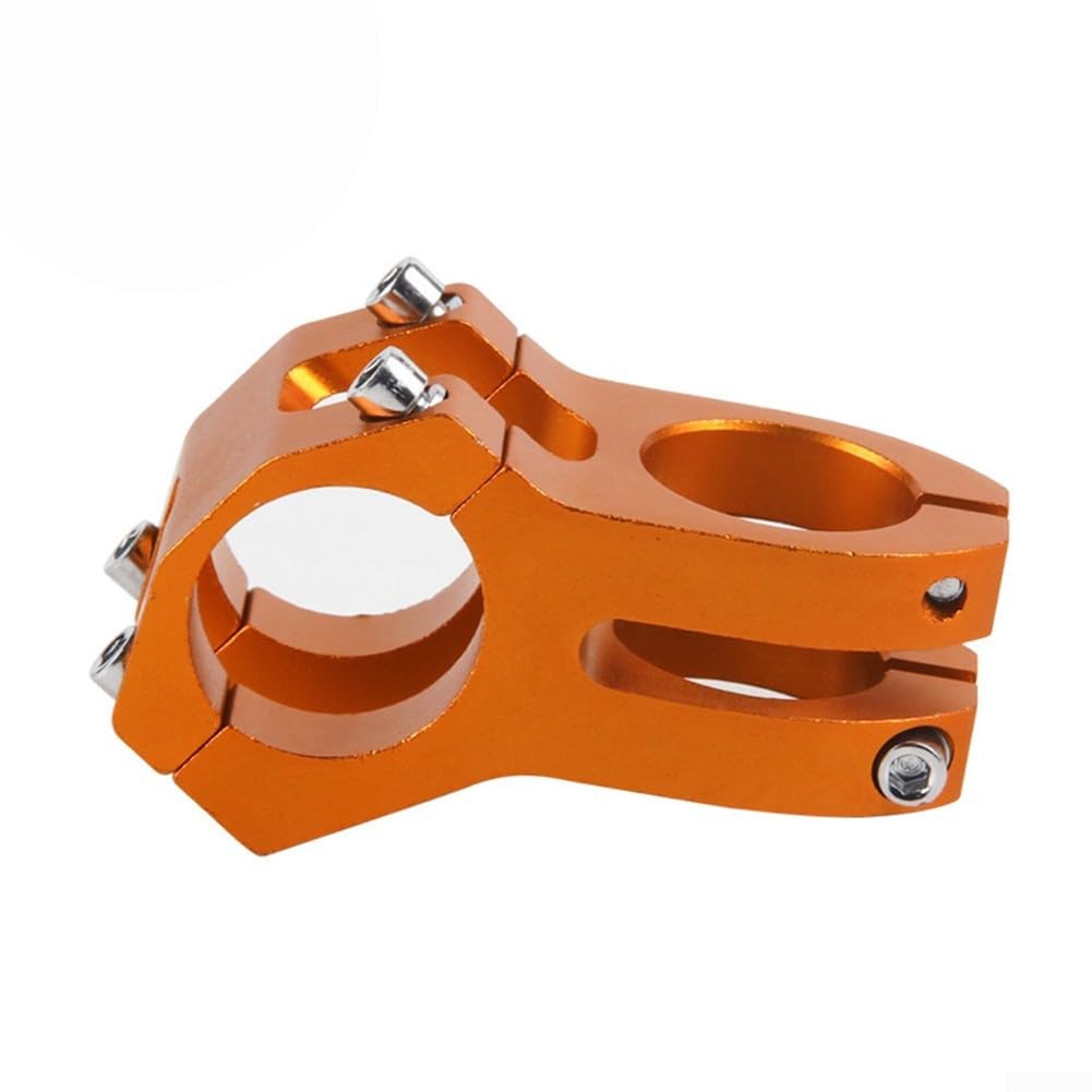 Attacco Manubrio Corto Per Bici - Regolabile Per Manubri 31.8mm - Lega Alluminio Leggero - Arancione - Foto 5