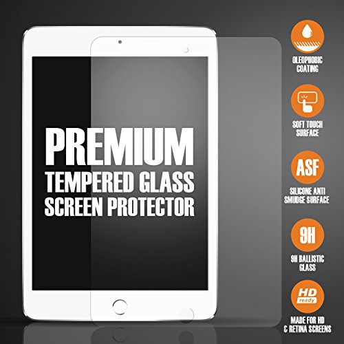 Ipad Mini 1 2 3 Tempered Glass Screen Protector (Crystal Clear HD) Shatter-Proof 