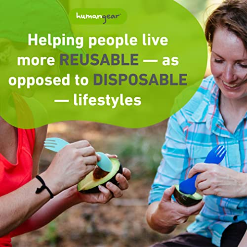 Humangear Gobites Uno Portable Silverware Utensils Camping Gear Accessories Kitchen Equipment For Cooking Or Lunchbox, 1-Pack, Titanium #TOP5