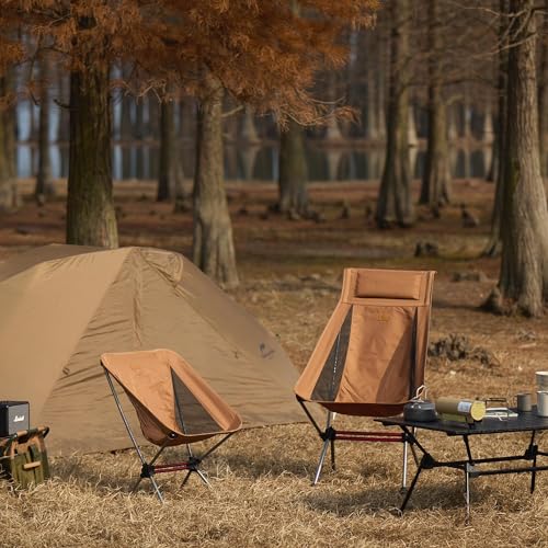 Image of Naturehike YL08 Ultralight Camping Chair, 2.38 LBS Portable Backpacking Chair with Anti-Sinking Feet, Lightweight Compact Folding Hiking Camp Chair