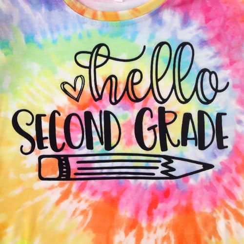 Image of MODNTOGA Kid Girl Boy First Day of School Shirt Back to School T-Shirt Hello Kindergarten 1st 2nd 3rd Grade Graphic Tee Tops