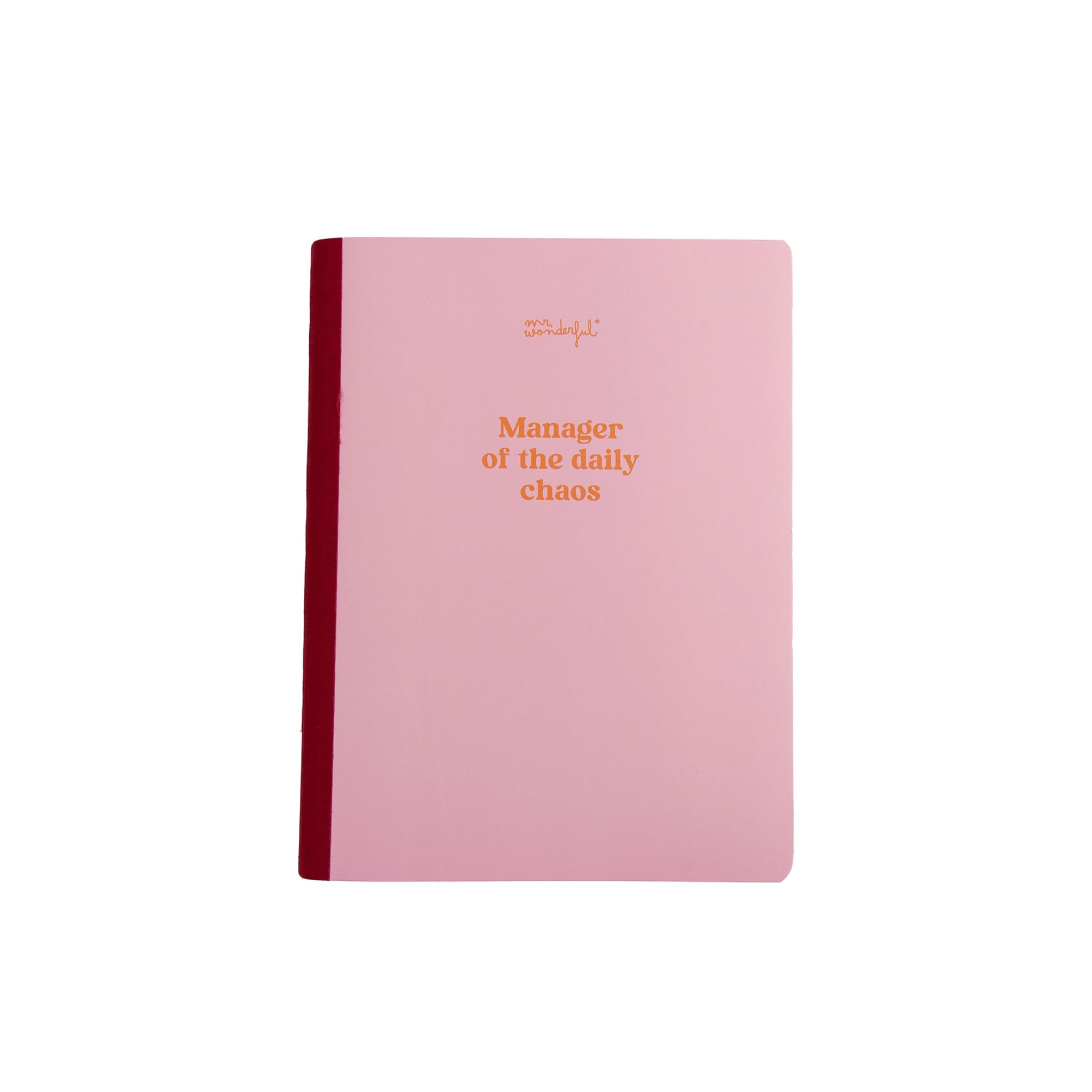 Mr Wonderful - A5 Notebook with Ruled Sheets - 80 Pages - Notebook - Stitched Binding - Manager of the daily chaos