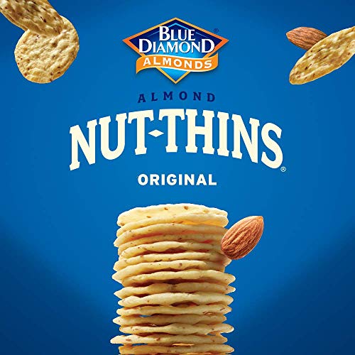 Image of Blue Diamond Almonds Nut-Thins Gluten Free Cracker Crisps, Original, Family Size, 7.7 oz (Pack of 3)