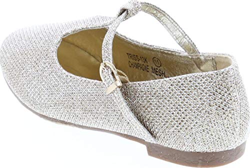 Bella Marie Girls Triss-13K T Strap Dress Flats Shoes3