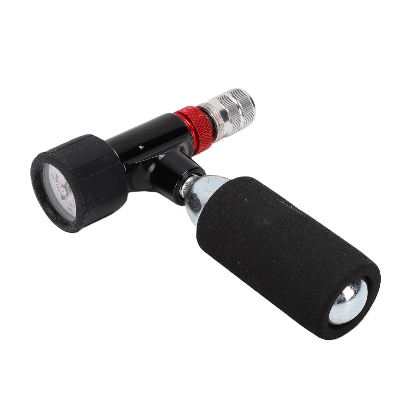 RiToEasysports Gonfiatore per Pneumatici da Bici, Pompa Portatile a CO2 con Valvola di Controllo e Manicotto Isolante