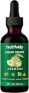 Nutrively Soursop Natural Drops,NovaVita Containing Seamoss Moringa Oregano Turmeric,Sugar Free and Gluten Free(1)