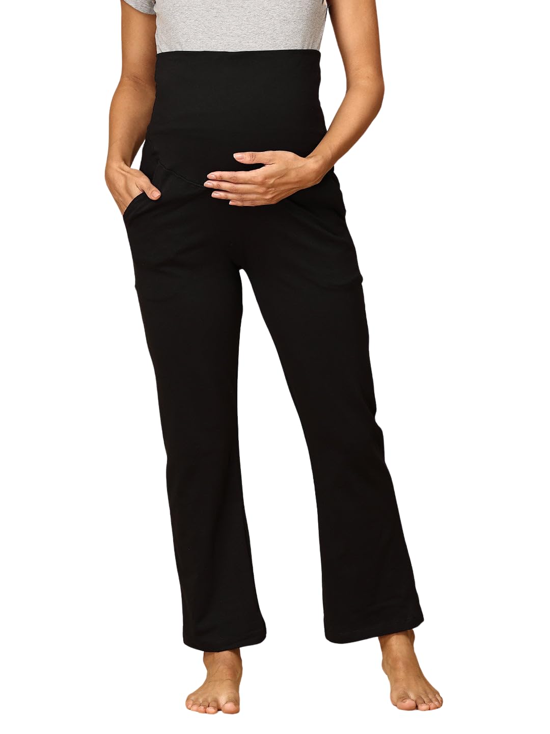 Maternity Track Pants | for Pregnant Women with Ultimate Comfort | Prenatal Yoga Pants