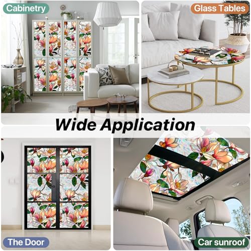 Película decorativa para ventana Magnolia 16.93 x 39.37 in miniatura 2