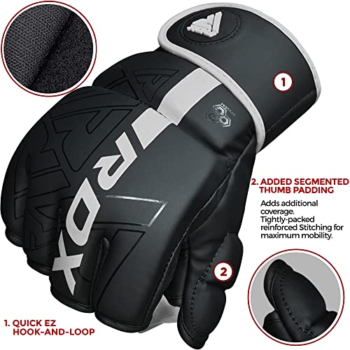 Rdx Mma Gloves Grappling Sparring, Pre-Curved Mixed Martial Arts Mitts Men Women Boxing Gloves, Maya Hide Leather Kara Cage Fighting Workout, Combat Sports Training, Muay Thai, Punching Bag Kickboxing #TOP1