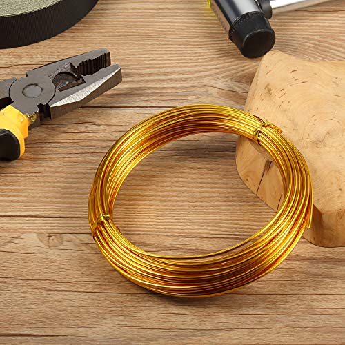 328 feet aluminum wire bendable metal craft wire for making dolls skeleton diy crafts gold 15 mm thickness