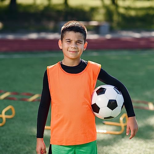 Image of Sintege 12 Pcs Soccer Pinnies Pennies Jersey Scrimmage Vest Sports Practice Jersey Mesh Basketball Vest for Youth Adult Kids