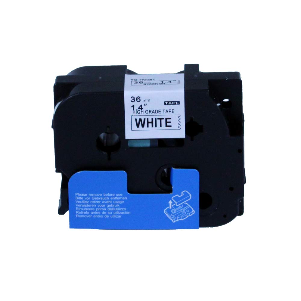 PRINTPEN BROTHER P-Touch HGE-261 BEYAZ ETIKETE SIYAH YÜKSEK ÇÖZÜNÜRLÜK (36mm x 8m) Muadil Etiket
