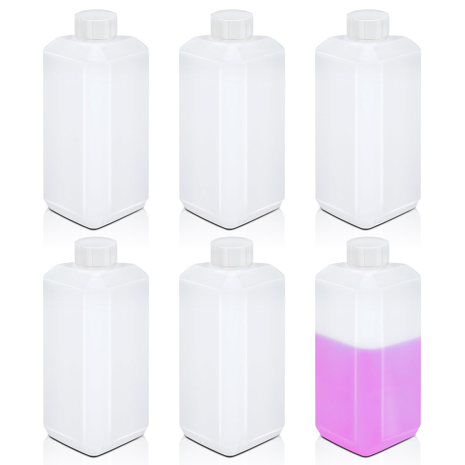 UMETASS 16oz/500ml Leak Proof Plastic Bottles with Caps for Liquids Sample, Reusable Small Bottles Containers for Travel, Camping and Hiking (