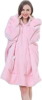 Vista 28 de Kipswiza Manta Ponible con Capucha para Mujeres y Hombres, Sudadera de Mantas con Capucha de Sherpa Suave y Acogedora Extragrande como Regalos