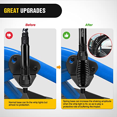 Image of Nilight 1pc Heavy Duty Barrel Spring Mounting Base for Whip Light Compatible with ATV UTV RZR SXS Can Am Truck Jeep Off Road