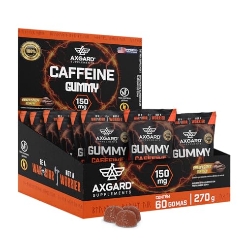 Cafeina Gummy, 150mg de cafeína, Sabor Café, Axgard Supplements