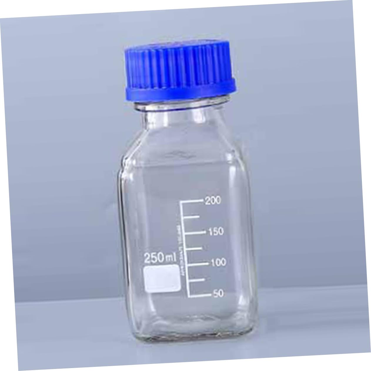 2 Piezas Botellas de Vidrio de Laboratorio Transparentes con Tapa Frascos de Muestra con Boca Ancha y Líneas de Graduación Pack de Unidades para Almacenamiento y Organización