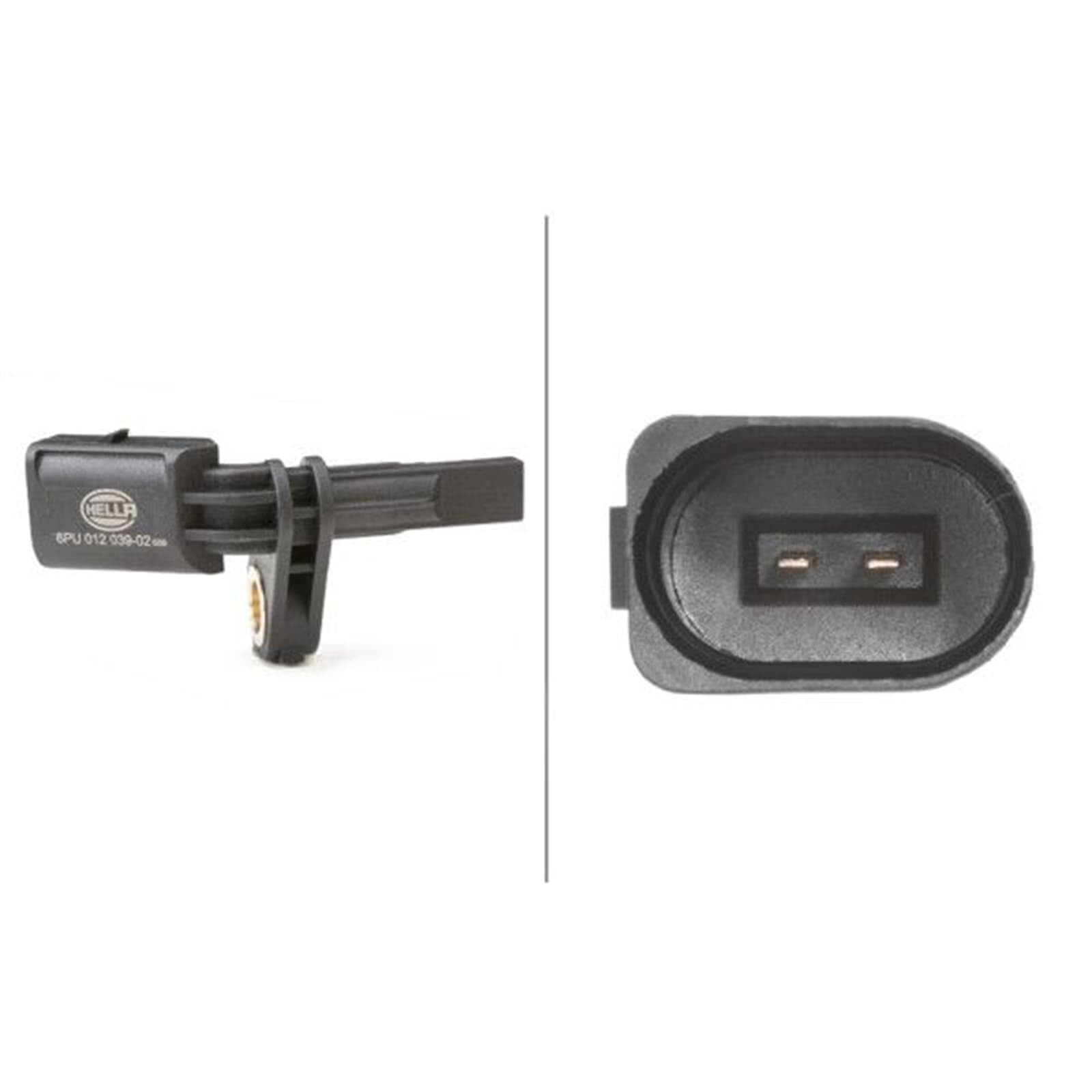 HELLA 6PU 012 039-021 Sensore, N° giri ruota - 12V - 2a... poli - Assale anteriore Dx/Assale posteriore Dx - senza cavo