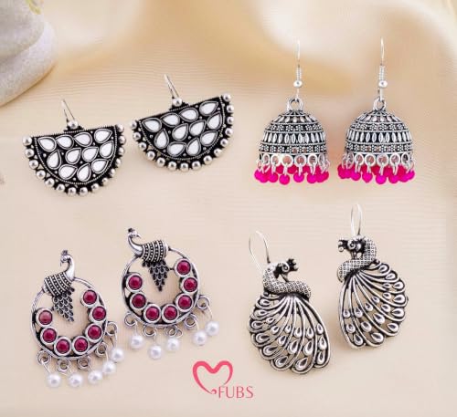 FUBS Pink Dupatta with Jewelry Set - Image 4