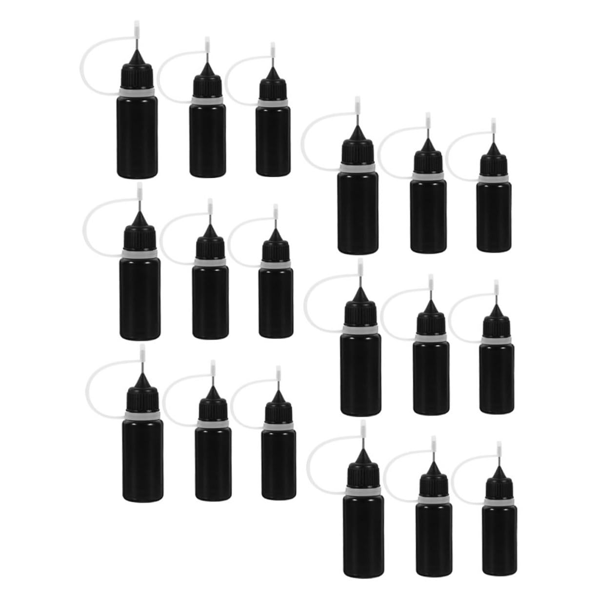 GLEAVI 90 Stk Flasche Mit Leimflasche Vorratsflasche Für Kleber Maschinenölflaschen Flasche Maschinenöl Flaschen Mit Feiner Spitze Kleber Flaschen Rostfreier Stahl Black