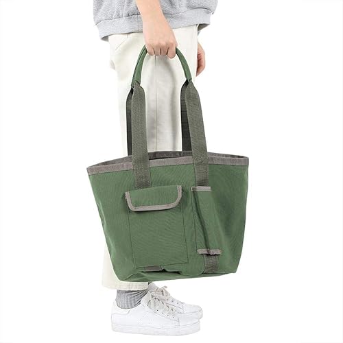 Miniatura 8 de Yosoo Bolsa de almacenamiento de herramientas de jardín, organizador de cubo de jardinería con bolsillos para mujeres y hombres, jardinero, kit de