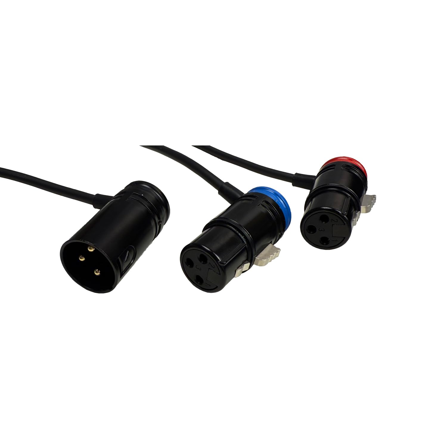 Cavo splitter XLR a basso profilo, cavo splitter XLR bilanciato ad angolo retto, cavo splitter a Y doppio femmina a maschio a 3 pin (5 m