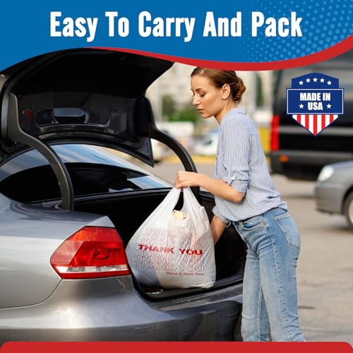 Fuxury 1000 Count USA-Made Thank You Bags