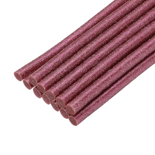 uxcell Mini Hot Glue Sticks for Glue Gun 7mm x 100mm Glitter Red 12pcs