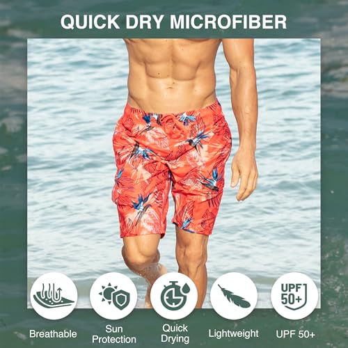 Image of Kanu Surf Men's Big Viper Extended Size Stripe Swim Trunk