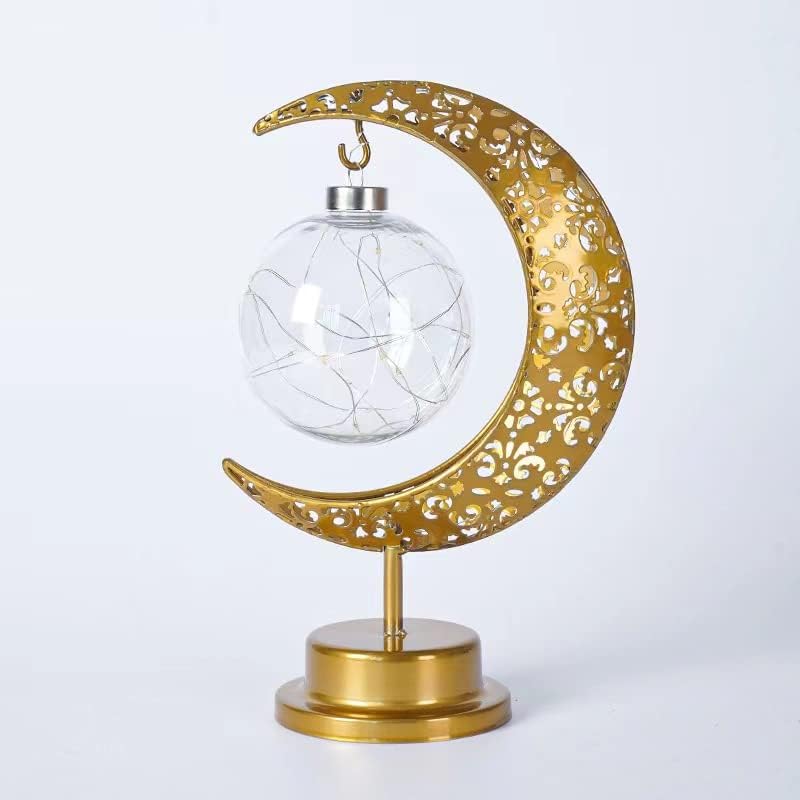 Miniatura 2 de Lámpara de mesa LED con luz de luna, lámpara decorativa de estrella, lámpara de bola decorativa para oficina y decoración del hogar, funciona con