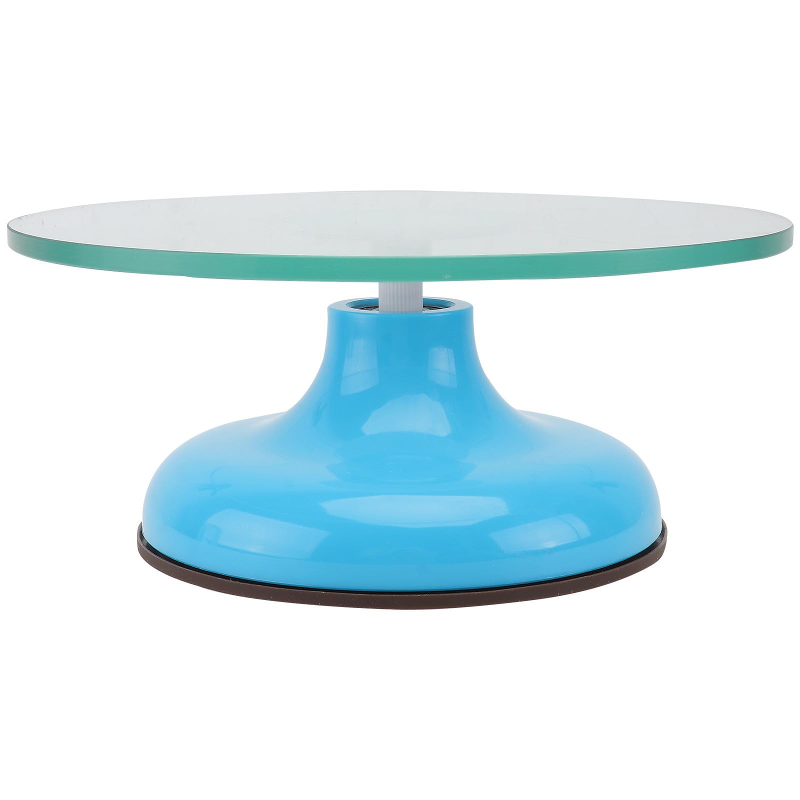 Ciieeo Mesa Giratoria para Decorar Pasteles Vidrio Templado y Estructura Firme, Doble Rodamiento y Base Antideslizante para Uso en Hogar y Repostería