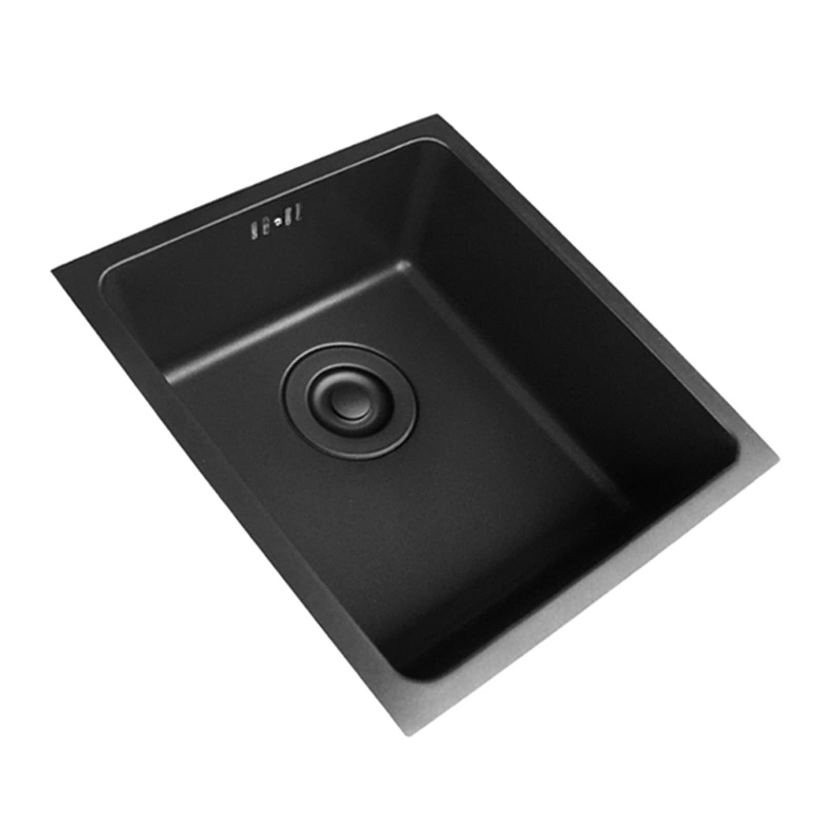 Lavello da Cucina sottotop in Acciaio Inossidabile con componenti di Scarico, Rubinetto per postazione di Lavoro a Vasca Singola,A-34 * 38cm