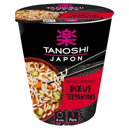 TANOSHI - Cup Nouilles Instantanées Bœuf Teppanyaki -...
