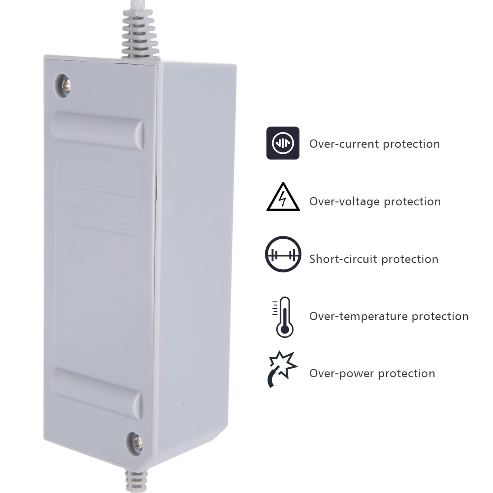 Alimentatore CA per Wii per Wii, Sostituzione del Cavo Dell'adattatore di Alimentazione per Wii 110‑240 V - Esperienza di Gioco Migliorata, Prestazioni Affidabili (Spina