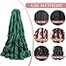 French Curly Braiding Hair 16 Inch Green Curly Braiding Hair 8 Pack 75g/pack Loose Wavy French Curl Braids Hair Extension Pre Stretched for Black Women Hair Extensions (16inch,8 pack,Green)