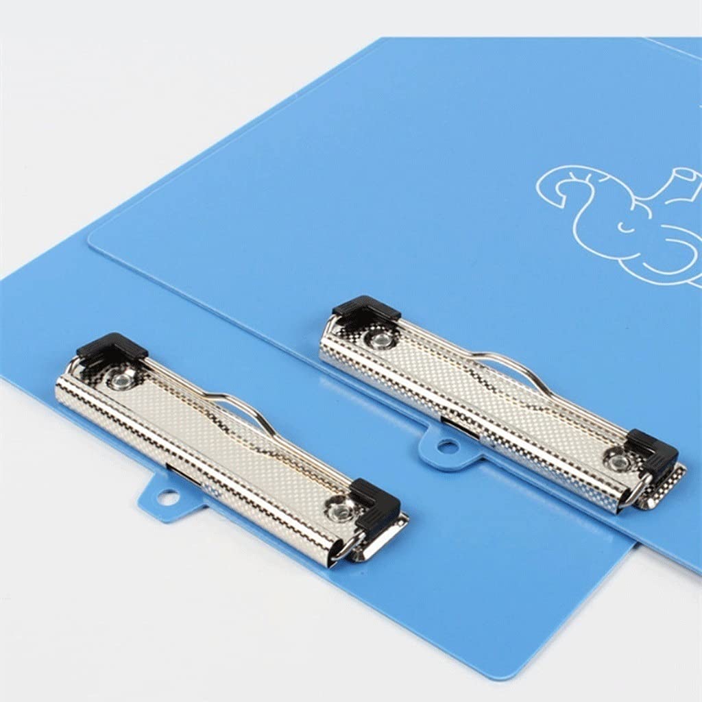 klipboard Schowek Plastikowy Office A4 Rozmiar Memo Clip Boards Wieszany Klips Niski Profil do biura, School, Sala Classroom do biura i domu (Color : A)