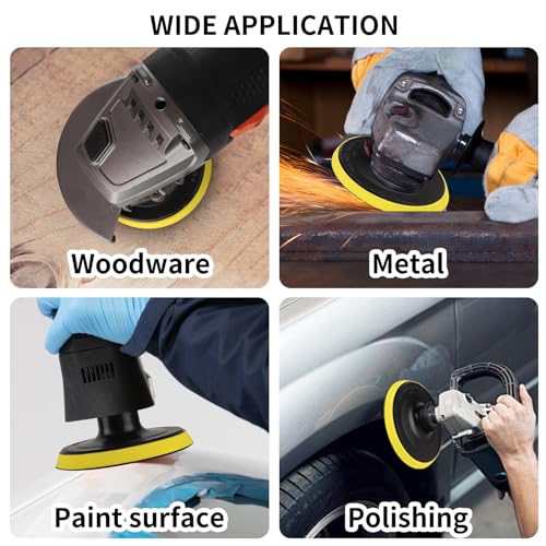 Boounyatin BO-ZP 100Pcs Angle Grinder Sanding Discs And 4 Inch Hook And Loop Backing Pad thumb #6