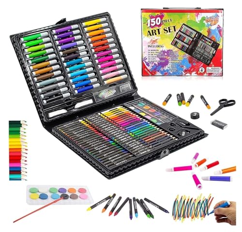 Image of New 145 Pencils and Painting Color set for Beginners & Pro Artists Drawing Art, Sketching and Colouring, Pink (Drawing Kit 150P)