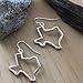 PammyJ Silvertone State of Texas Dangle Earrings