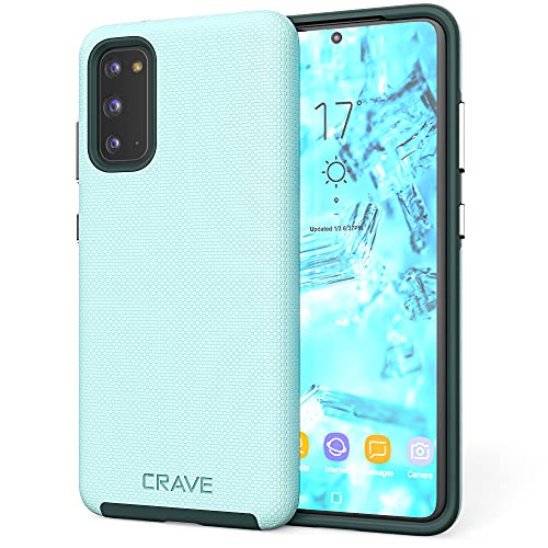 Image of Crave for Samsung Galaxy S20 Case, Shockproof Protection Dual Layer Case for Samsung Galaxy S20 5G (6.2 inch) - Aqua